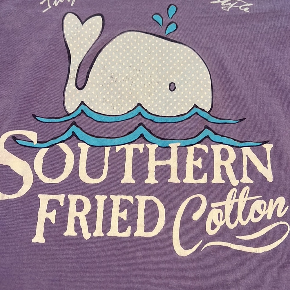 Girl’s Southern Fried CottonT-Shirt. Purple. Size S. - Picture 7 of 9